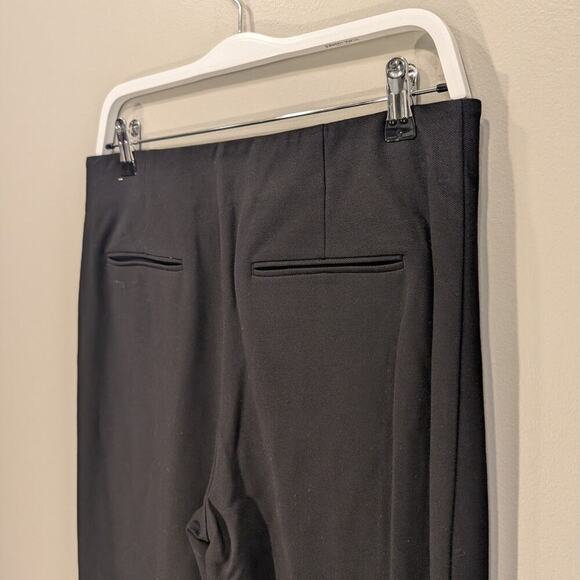 Ann Taylor Dress Pants Wide Leg Black Front Seam Pleat Business - Size 8 - Picture 4 of 7